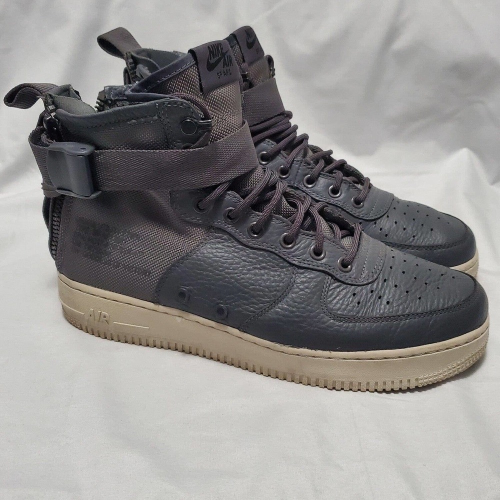 2017 Nike SF Air Force 1 Mid Gray Urban Utility FTWR 917753-004 Men Size 9